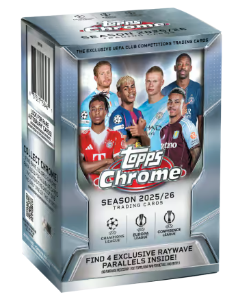 2025-26 Topps Chrome UEFA Champions League Value Box Blaster