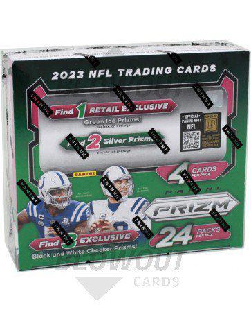 2023 Prizm Football Retail Pack (24ct.) Checker & Green Ice
