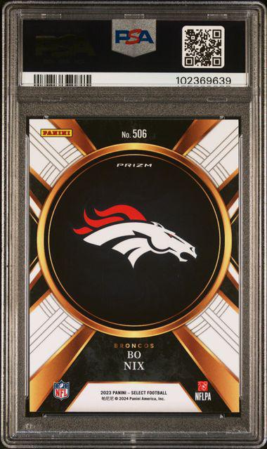 2023 Panini Select 506 Bo Nix XRC Rookie RC PSA 9