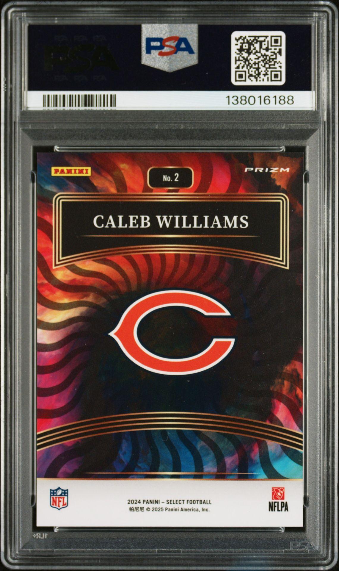 2024 Panini Select 2 Caleb Williams Color Wheel SSP RC PSA 10