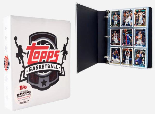 2025-26 Topps NBA Basketball Promo 3-Ring Binder With 9-Card Sleeves
