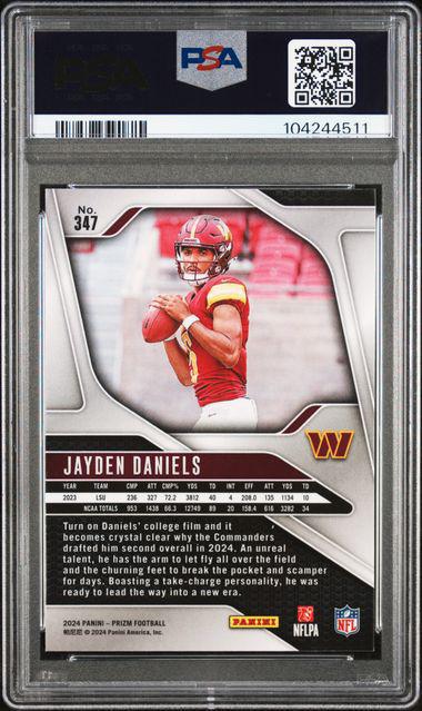 2024 Panini Prizm 347 Jayden Daniels Base RC PSA 10
