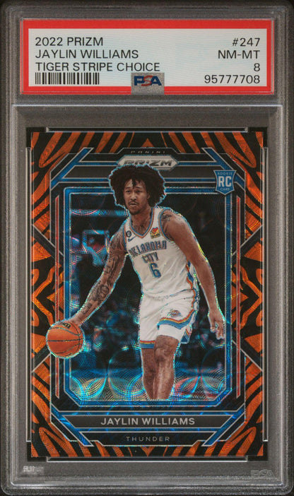 2022-23 Prizm 247 Jaylin Williams Tiger Stripe Choice RC SSP