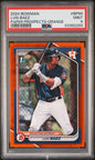 2024 Bowman Paper Prospects Luis Baez Orange 1st 12/25 PSA 9