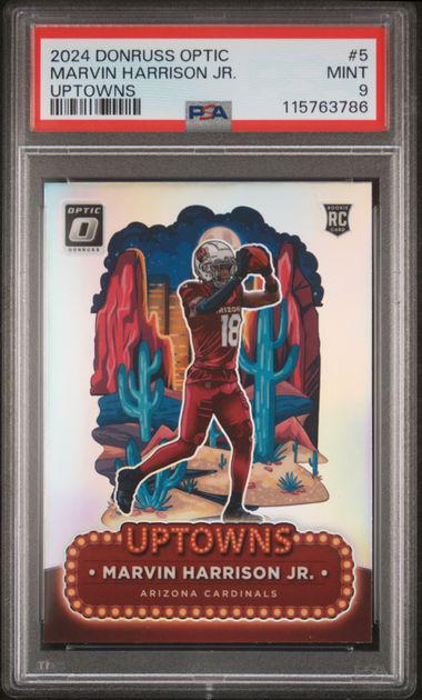 2024 Donruss Optic #5 Marvin Harrison Jr. Uptowns RC SP PSA 9