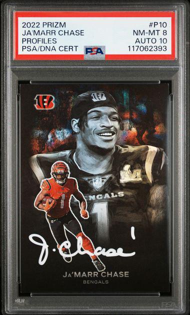 2022 Prizm P10 Ja'marr Chase Profiles SSP Auto PSA/DNA 8/10