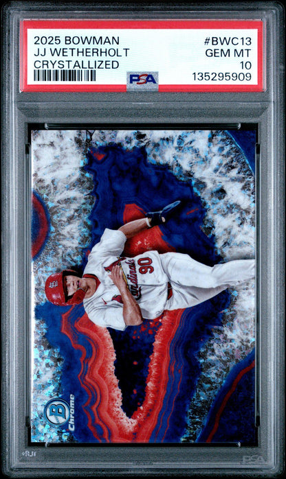 2025 Bowman #BWC-13 JJ Wetherholt Crystallized SSP PSA 10