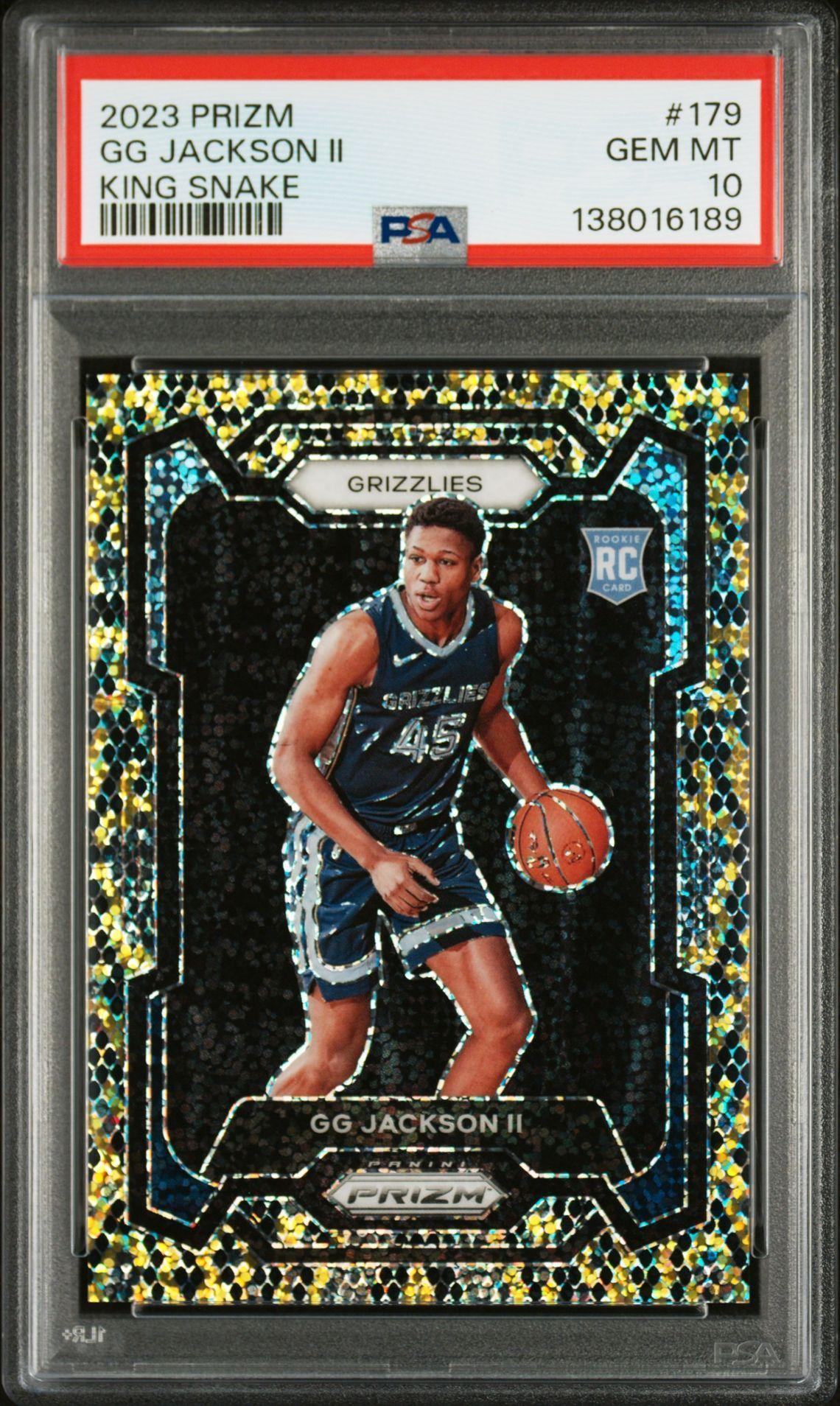 2023-24 Panini Prizm 179 GG Jackson II King Snake RC SSP PSA 10