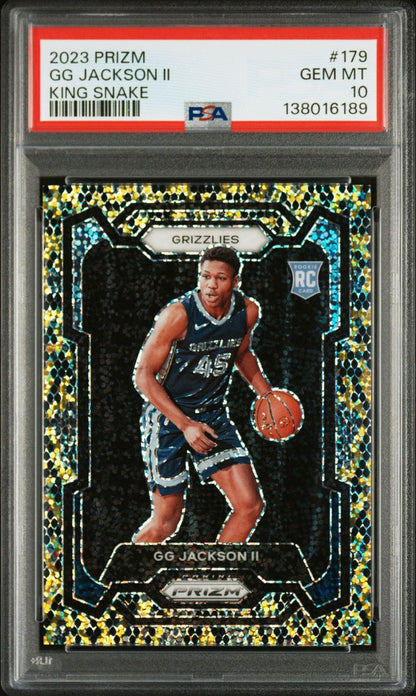 2023-24 Panini Prizm 179 GG Jackson II King Snake RC SSP PSA 10
