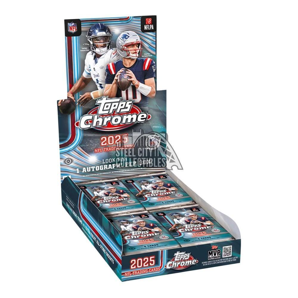 2025 Topps Chrome Football Hobby Box