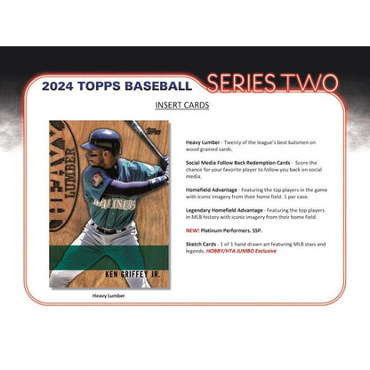 2024 Topps Series 2 Baseball Jumbo HTA Box PACK