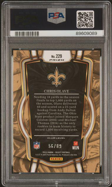 2022 Select #229 Chris Olave Dragonscale /89 RC PSA 10