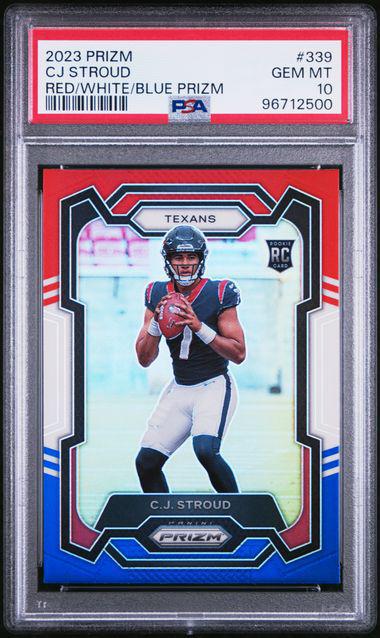 2023 Prizm #339 CJ Stroud Red/White/Blue RC PSA 10