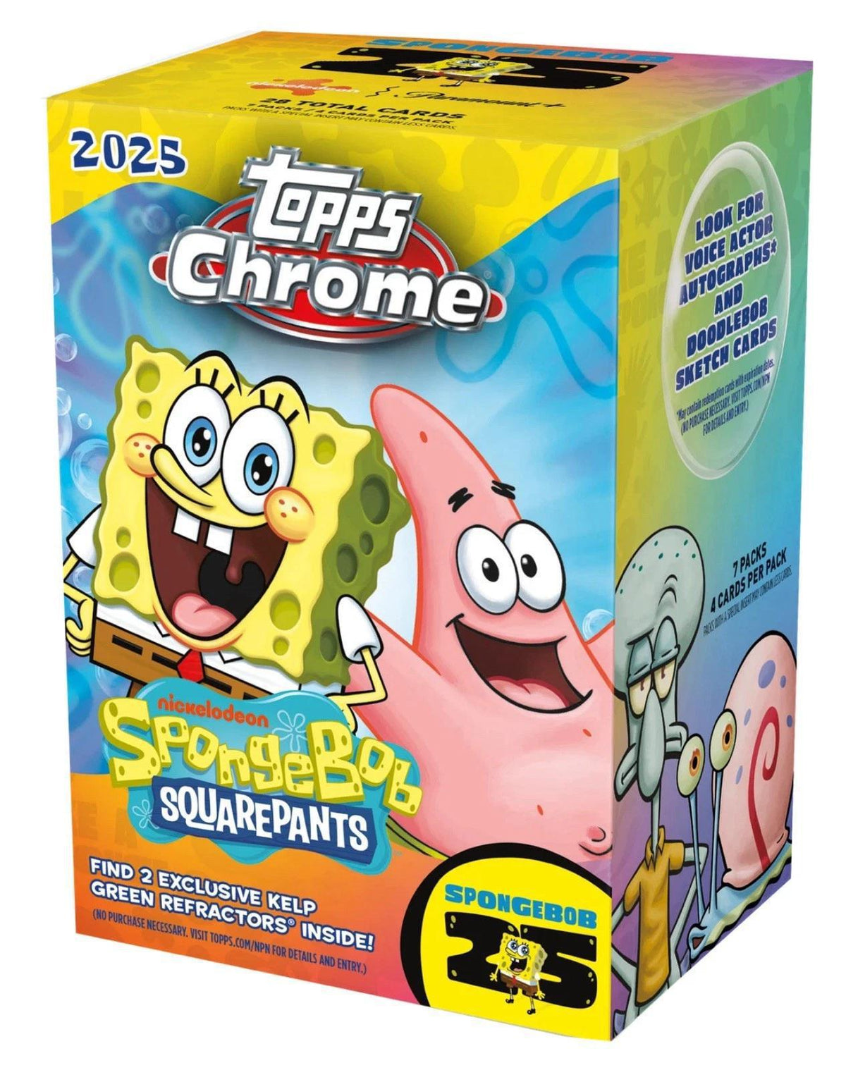 2025 Topps Chrome Spongebob 25th Anniversary Blaster Box