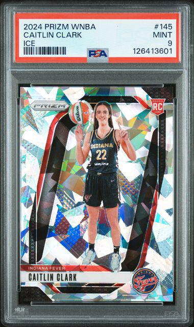 2024 Prizm WNBA 145 Caitlin Clark Ice RC PSA 9