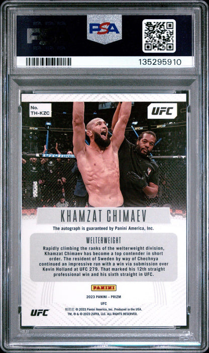 2023 Prizm UFC Khamzat Chimaev Flashback Auto SP PSA 10