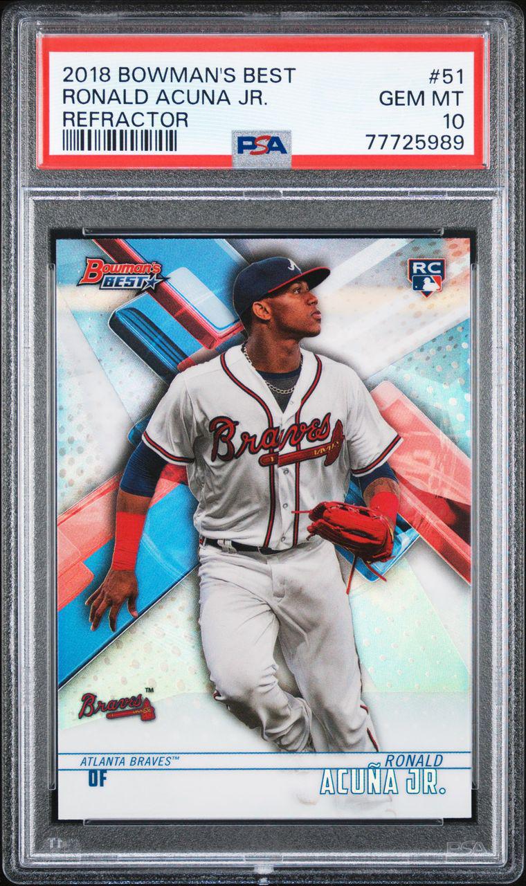2018 Bowmans Best 51 Ronald Acuna Jr Refractor RC PSA 10