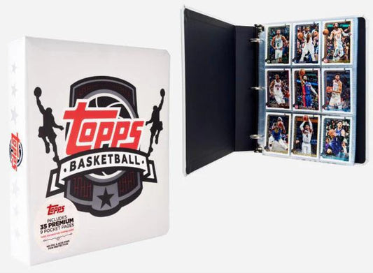 2025-26 Topps NBA Basketball Promo 3-Ring Binder With 9-Card Sleeves