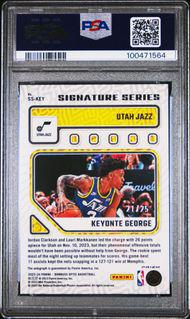 2023-24 Donruss Optic Signature Series Keyonte George Blue RC Auto 21/25 PSA 10