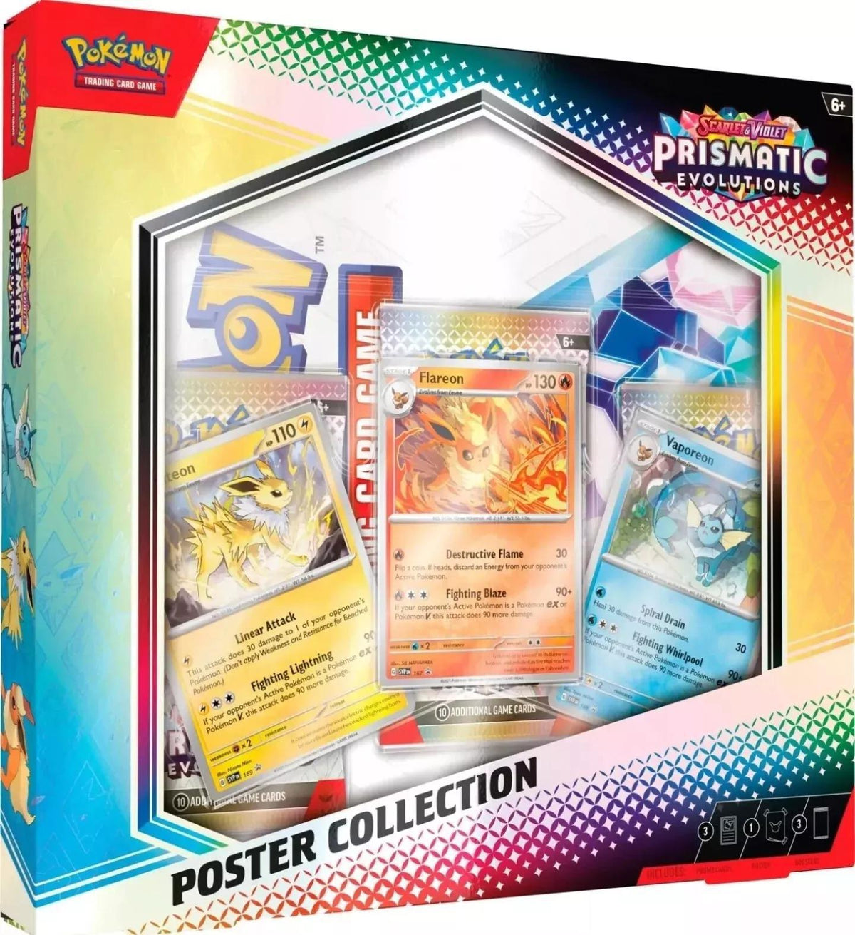 2024 Pokemon Prismatic Evolutions Poster Collection Box (3 Packs, 3 Promos)