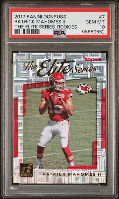 2017 Panini Donruss 7 Patrick Mahomes II The Elite Series Rookies RC PSA 10