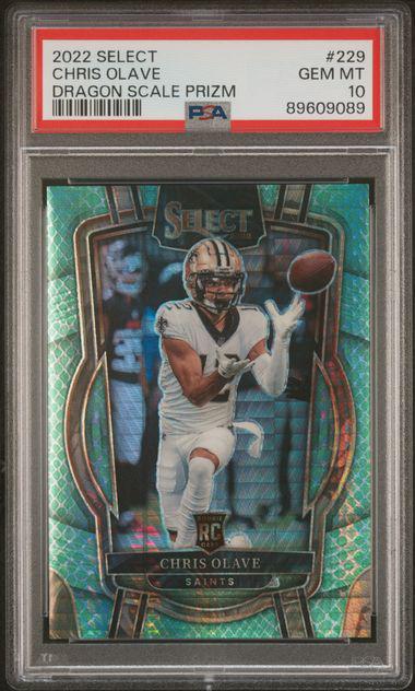 2022 Select #229 Chris Olave Dragonscale /89 RC PSA 10